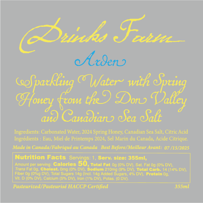 "Arden" Honey Soda Case (24 Cans)